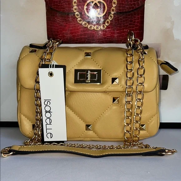 Isabelle Vegan leather Studded Crossbody Bag - Picture 4 of 16